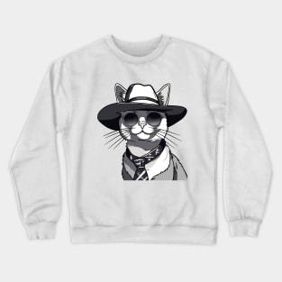 Noir Whisker Sleuth Crewneck Sweatshirt